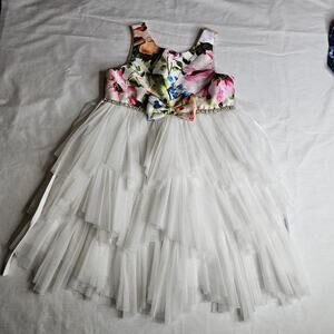 American Princess Designer Girls Size 6x/7 Flowered Party Dress PROM